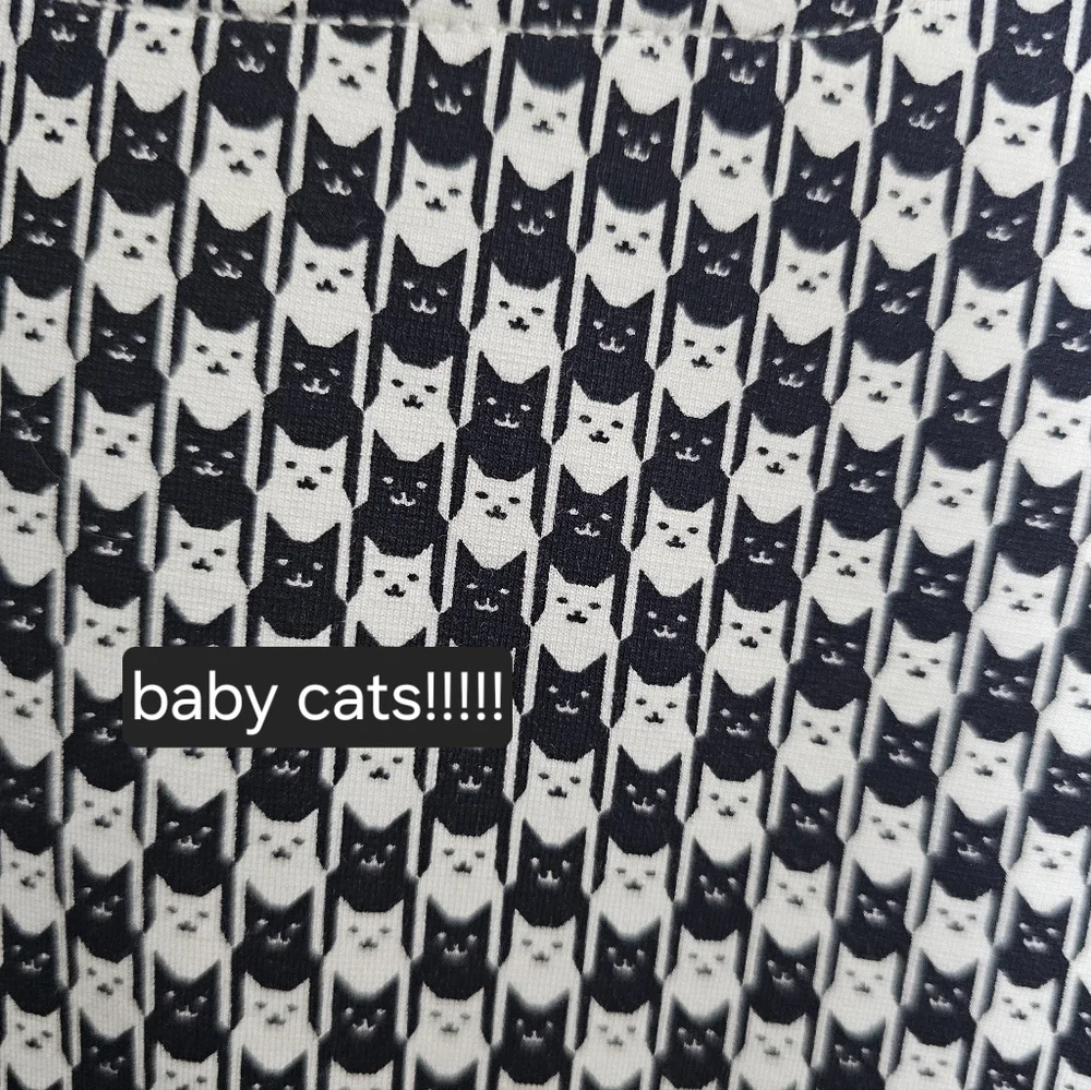 Betabrand Catstooth Dress Pant Yoga Pants L Short Petite NWOT Black White Cat - Picture 15 of 16